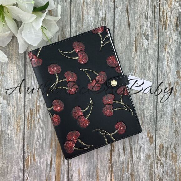 Authentic Coach Black Cherry Notebook Limited Bag Purse - Picture 1 of 8